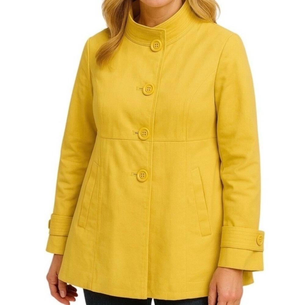 Talbots Yellow Lined Swing Jacket